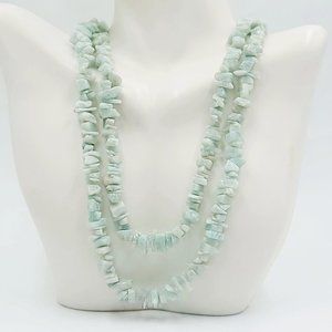 Amazonite Chip Necklace 32"